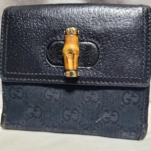 Rare Gucci monogram bamboo closure small wallet EUC - Picture 13 of 16